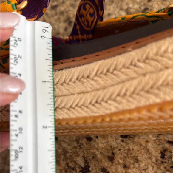 Tory Burch Green and Yellow Sandals Vibrant Straps - Picture 7 of 7